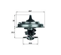 Thermostat d'eau MAHLE TX 30 92D