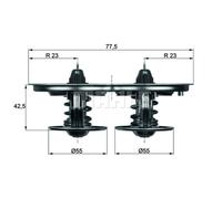Thermostat d'eau MAHLE TX 32 75D