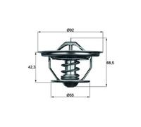 MAHLE ORIGINAL TX 35 75 Thermostat d'eau
