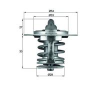 Thermostat d'eau MAHLE TX 84 77