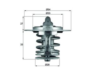 Thermostat d'eau MAHLE TX 84 77