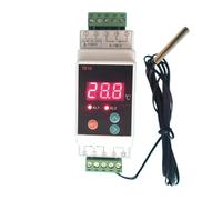 Thermostat DIN avec capteur, 2 sorties relais standard, température haute/basse -40 à 110 °C, sortie commune NO/NC, 7 A/250 V CA