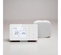 Thermostat d'intérieur numérique sans fil programmation 7 jours (sans wifi) | pour l'accès à distance de l'application Tuya, connexion Wi-Fi, compatible avec Alexa, pour Google Home, installation facile