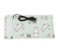 Thermostat D'isolation Pour le Stockage De Voyage,Couverture De Maintien Au Chaud Pour Biberon USB Portable, Support De Lait Chaud Pour Biberons Et Biberon à Motif Beignet Pour Garder Au Chaud(北极熊)