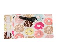 Thermostat D'isolation Pour le Stockage De Voyage,Couverture De Maintien Au Chaud Pour Biberon USB Portable, Support De Lait Chaud Pour Biberons Et Biberon à Motif Beignet Pour Garder Au Chaud(甜甜圈)