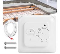 Thermostat électrique manuel pour chauffage au sol, thermostat électrique avec capteur de sol, blanc, 16 A