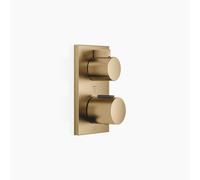 Thermostat encastré Dornbracht avec régulation de débit à trois voies, 36427670-39, Couleur: Dark Brass brossé
