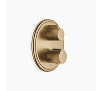 Thermostat encastré MADISON de Dornbracht avec régulation de débit à sens unique, 36425977-39, Couleur: Dark Brass brossé