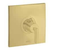 hansgrohe AXOR Citterio Thermostat 59 l/min Thermostat encastré à haut débit, poignée à levier, 39711950, Couleur: laiton brossé