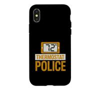 Thermostat Humoristique de Police avec Inscription Sarcastique Coque pour iPhone X/XS