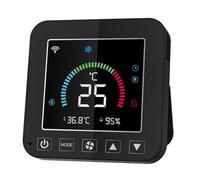 Thermostat infrarouge, 88 mm x 88 mm x 16 mm, contrôleur intelligent de température et d'humidité WiFi avec écran couleur, télécommande application et verrouillage enfant pour climatisation domestique