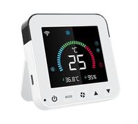 Thermostat infrarouge intelligent pour Tuya - Température et humidité - Écran LCD - Télécommande - Sécurité enfant - Blanc - 88 x 88 x 16 mm - Type C - USB pour climatiseur