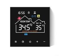 Thermostat intelligent ABS avec affichage numérique Noir (WiFi électrique)