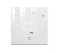 Thermostat intelligent compatible avec écosystème et contrôle numérique de la température pour systèmes de chaudière à gaz, fonction programmable sur 7 jours (blanc)