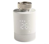 Thermostat intelligent de radiateur pour Tuya WiFi TRV Valve programmable Contrôle de chauffage Compatible avec la voix Blanc 88 x 54 mm