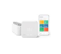 Thermostat connecté Tado Thermostat Intelligent Filaire - Kit de demarrage V3+ et 4 tetes thermostatiques