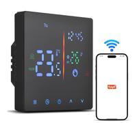 Thermostat Intelligent Munefe, contrôleur de température d'affichage LCD, Thermostat Intelligent numérique pour Chauffage électrique (Noir)