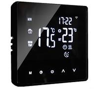 Thermostat intelligent numérique, Wifi programmable sans fil, capteur de pièce de maison, contrôle par application, panneau de contrôle de la température LCD, voix noire