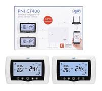 Thermostat intelligent PNI CT400 sans fil, avec WiFi, contrôle 2 zones via Internet, pour centrales thermiques, pompes,APP TuyaSmart