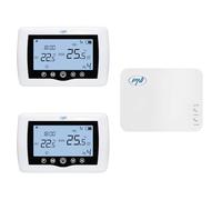 Thermostat Intelligent PNI CT410 Pro sans Fil, avec Wi-FI, contrôle de 2 Zones Via Internet, pour systèmes de Chauffage, Pompes, électrovannes, TuyaSmart APP, hystérésis 0,2 degrés C