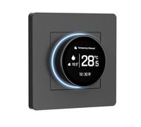 Thermostat intelligent, pour bouton Tuya pour chauffage au sol, chaudière à eau, gaz, contrôle à distance par application, contrôle d'économie d'énergie (noir-GB)
