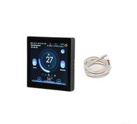 Thermostat intelligent pour chaudières à gaz avec affichage couleur facile à lire, support multilingue, horloge et paramètres de puissance indépendants pour un confort optimal (blanc eau)