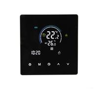 Thermostat intelligent pour chauffage électrique au sol, thermostat chauffant électrique Tuya 25 A avec retardateur de flamme (noir)