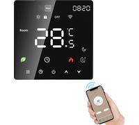 Thermostat intelligent pour la maison Contrôle vocal à écran tactile Contrôle de température programmable Protection IP20 Mode automatique/manuel Thermostat numérique pour plancher chauffant à eau 3A