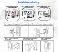 Thermostat intelligent pour la maison Thermostat de chauffage de l'eau AC avec écran tactile numérique VA et bouton réglable 5+1+1 Programmation hebdomadaire Manuel Auto Mode vacances