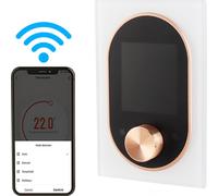 Thermostat intelligent pour la maison Thermostat de chauffage électrique avec écran tactile numérique et bouton réglable 5+1+1 Programmation hebdomadaire Manuel Auto Mode vacances