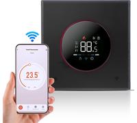 Thermostat Intelligent pour Maison Eau Chauffage Electrique Eau Chaudière Gaz WiFi AC Thermostat avec APP/Contrôle vocal VA Ecran digital tactile Lumière colorée et bouton ajustable 5+1+1 Mode de Prog