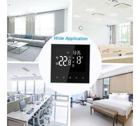 Thermostat intelligent Régulateur de température numérique Circulation hebdomadaire programmable Chauffage électrique par le sol avec grand écran LCD pour la maison, l'école, le bureau, l'hôtel 16A (p