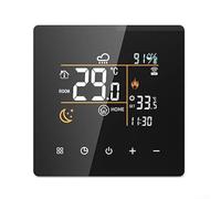 Thermostat intelligent sans fil, pour thermostat WiFi Tuya, programmable avec affichage numérique pour un usage domestique (noir, 16 A)