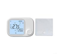 Thermostat intelligent sans fil pour Tuya avec support RF433 et écran tactile plein écran pour commande vocale Alexa Boîtier en plastique blanc (sans Wi-Fi)