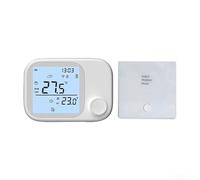 Thermostat intelligent sans fil pour Tuya avec support Rf433 et écran tactile plein écran pour commande vocale Alexa Boîtier en plastique blanc (WIFI)