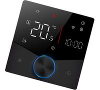 Thermostat intelligent Tuya WiFi Contrôle vocal Contrôleur de température programmable hebdomadaire numérique Thermostat à bouton intelligent avec couleur de lumière dimmable pour le chauffage de l'ea