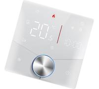 Thermostat intelligent Tuya WiFi Contrôle vocal Régulateur de température programmable hebdomadaire numérique Thermostat à bouton intelligent avec couleur de lumière dimmable pour le chauffage électri