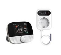 Thermostat Intelligent Tuya WiFi for Chaudière À Eau Et Gaz, Contrôleur De Température sans Fil RF433, Récepteur Vocal RéDuit Les CoûTs De Chauffage