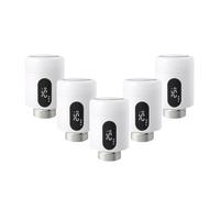 Thermostat Intelligent Tuya ZigBee, Actionneur De Radiateur, Vanne Thermostatique TRV avec Support Lumière Ambiante RéDuit Les CoûTs De Chauffage(5PCS)