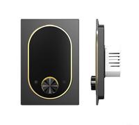 Thermostat intelligent WiFi 16 A pour chaudière chauffage au sol sauna, écran VA, bouton tactile, programme hebdomadaire 5-35 °C, IP20 ignifuge, noir (noir)