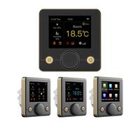 Thermostat Intelligent WiFi avec Affichage LCD RVB 2,8 Pouces, Contrôleur Température Constante Eau 3A, Thermostat Programmable Numérique - Fonction Programmation Hebdomadaire, (Noir et Or)