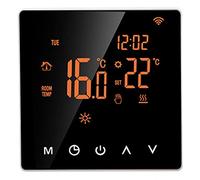 Thermostat intelligent WIFI LCD, chauffage électrique au sol, contrôle de la température, économie d'énergie pour les maisons, les bureaux, les hôtels, AC230V (Dos orange et bouton blanc 3A)