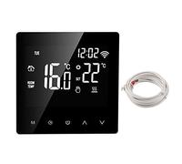 Thermostat intelligent WIFI LCD, chauffage électrique au sol, contrôle de la température, économie d'énergie pour les maisons, les bureaux, les hôtels, AC230V (Dos blanc et bouton blanc 16A)