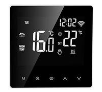 Thermostat intelligent WIFI LCD, chauffage électrique au sol, contrôle de la température, économie d'énergie pour les maisons, les bureaux, les hôtels, AC230V (Dos blanc et bouton blanc 3A)