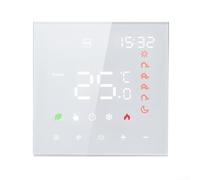 Thermostat intelligent WiFi LCD écran tactile Remote Voice Assistant Compatible Contrôle intelligent du chauffage Économie d'énergie Design moderne Sécurité Maison Blanc Noir Pour appartement (eau