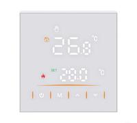 Thermostat intelligent WiFi pour Tuya, chauffage au sol LCD régulateur de température AC180-260 V, chauffage de chaudière à gaz électrique, design ultra fin 15 mm, blanc (chauffage électrique 16 A)