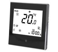 Thermostat LCD AC110-230V Thermostat intelligent Programmable hebdomadaire avec écran tactile LCD pour maison intelligente(Noir)