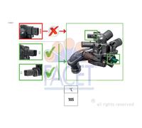 Thermostat, liquide de refroidissement FACET 7.8927