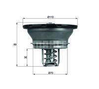 Thermostat MAHLE De Liquide De Refroidissement Avec Joint 82°C THD 3 82