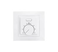 Thermostat manuel mécanique avec capteur externe pour plancher de salle de chaleur 230 V 50/60 Hz 16 A (blanc)